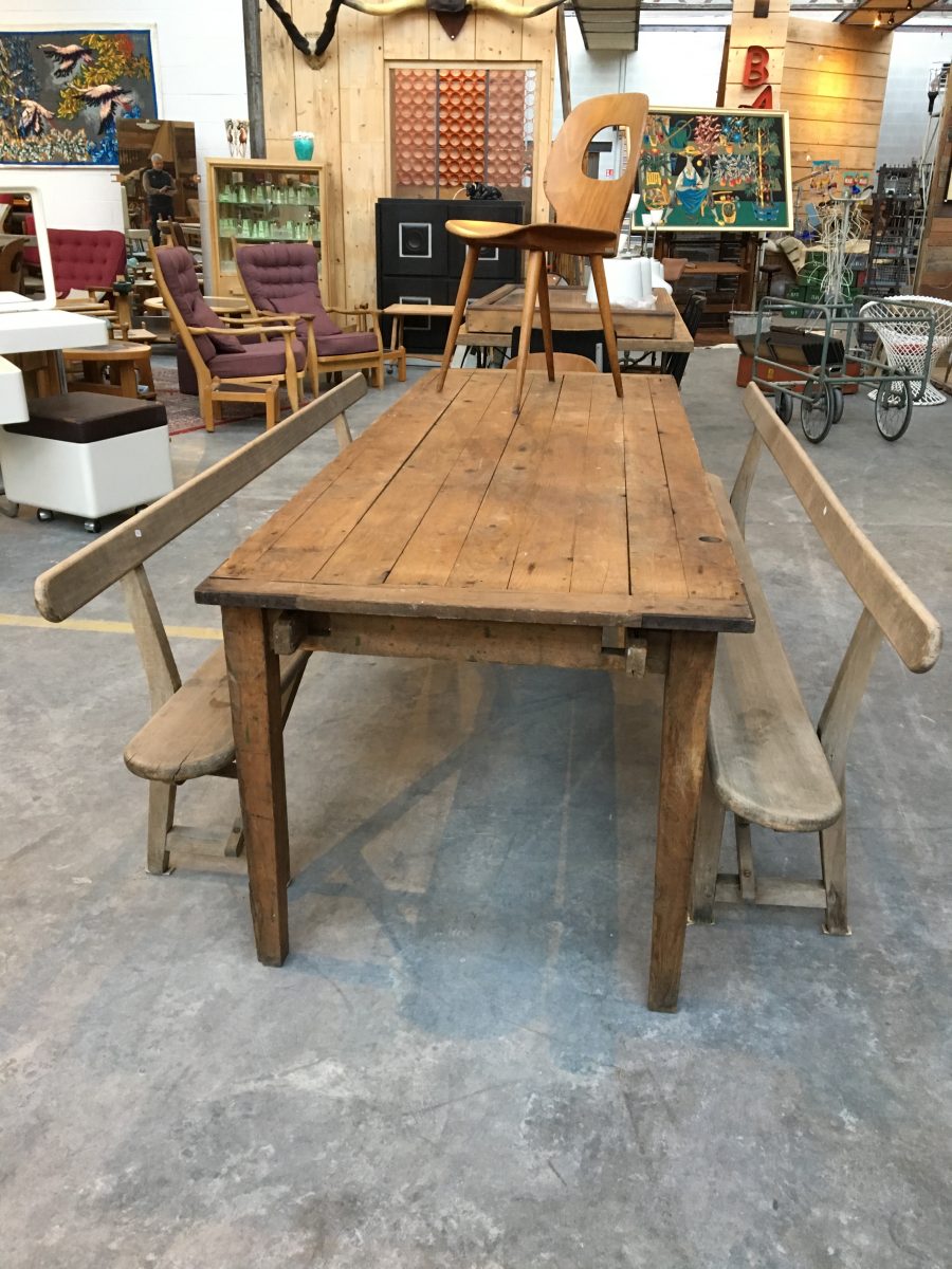 Table industrielle en bois - Nord Factory