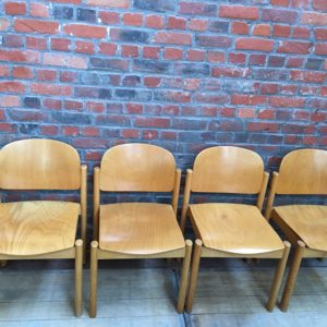 Set de 10 Chaises vintage en bois