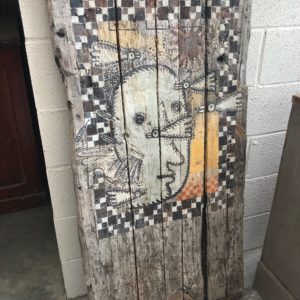 Peintures originales sur planches de coffrage à béton