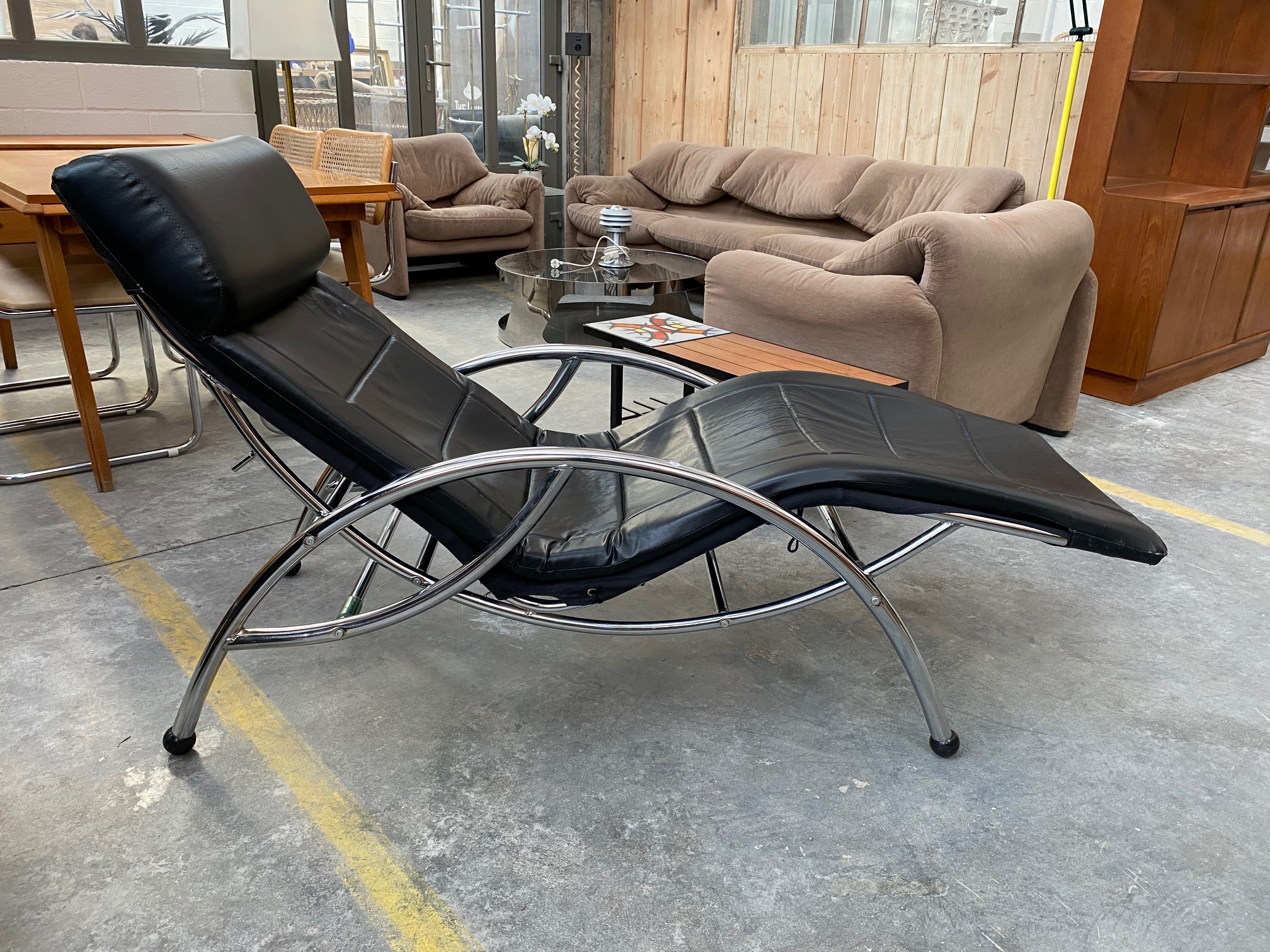 Long chair en skai - Nord Factory