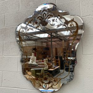 Grand miroir églomisé années 30