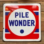 Ancienne plaque émaillée « Pile Wonder »