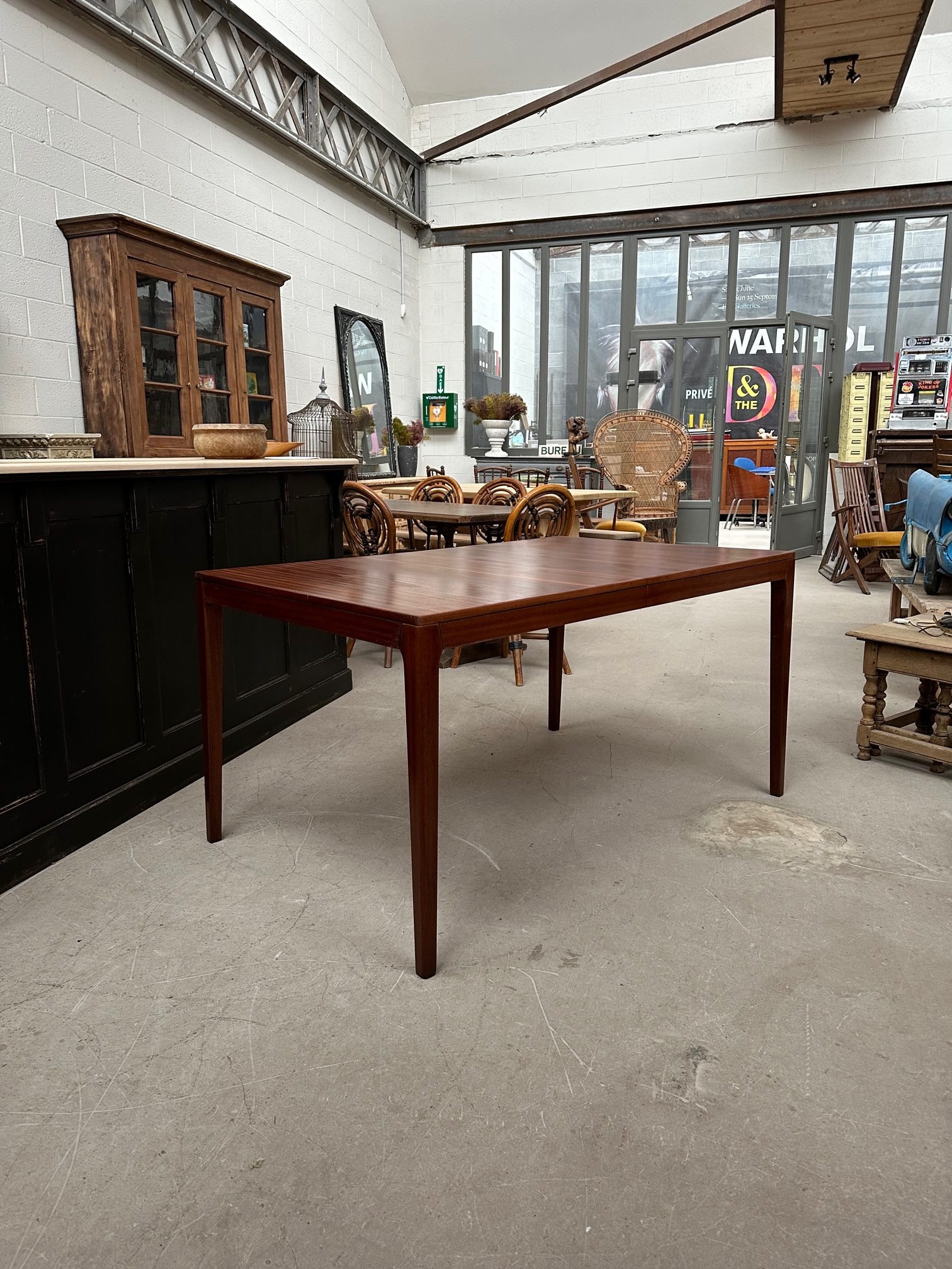 Table Travailleuse Vintage Des Années 60 - Style Traditionnel En Bois, Marron, Occasion