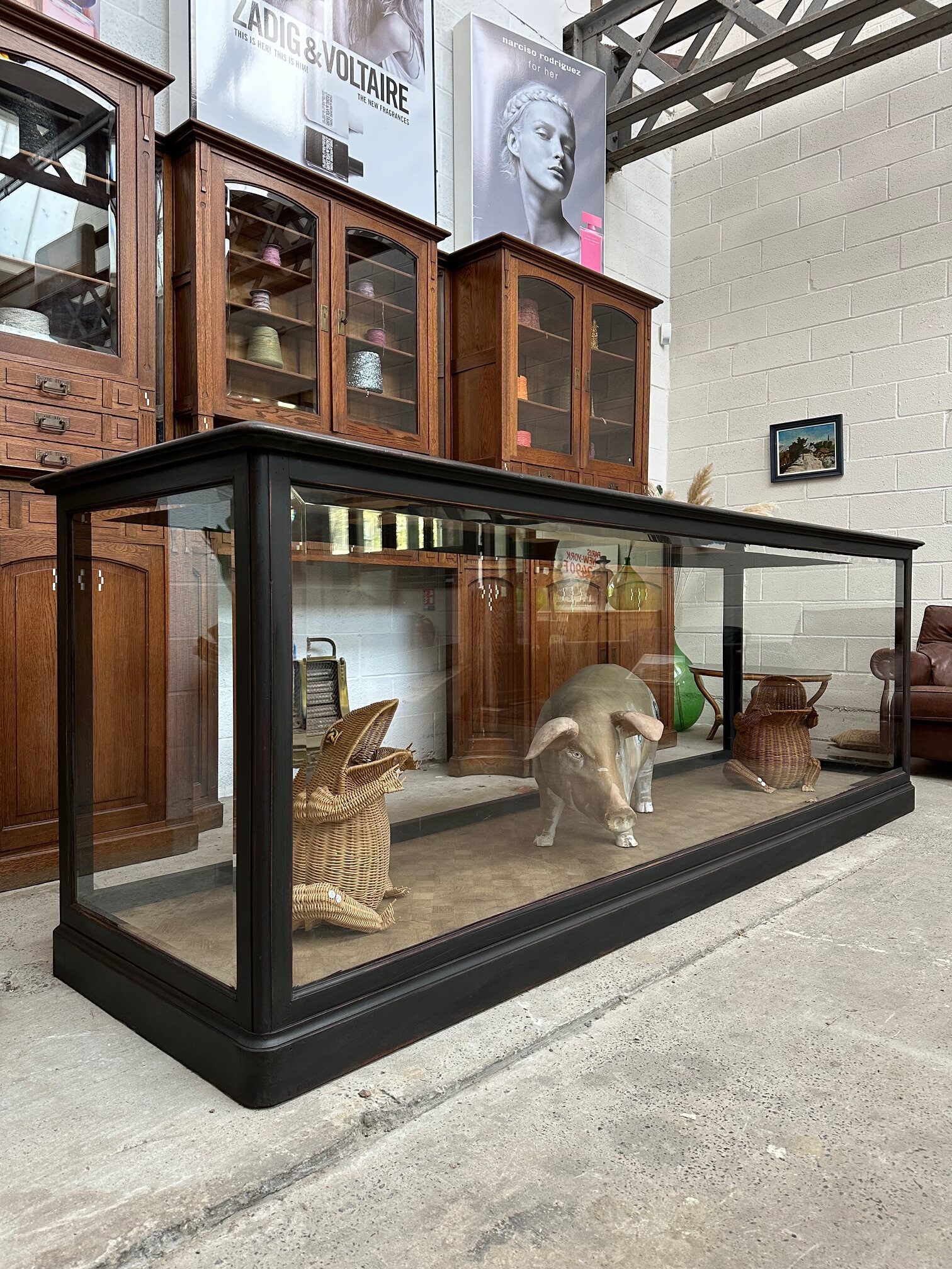 Grand comptoir vitrine de présentation début XXème - Nord Factory