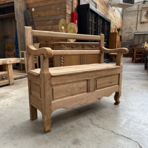 Banc coffre en chêne massif