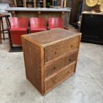 Commode en rotin années 60