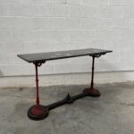 Console fin XIXème en fonte et marbre
