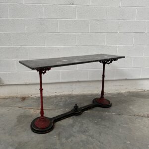 Console fin XIXème en fonte et marbre