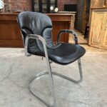 Fauteuil en cuir par Willy RIZZO pour CIDUE