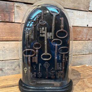 Ancien globe de mariée XIXème transformé en lampe