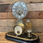 Ancien globe de mariée XIXème transformé en lampe