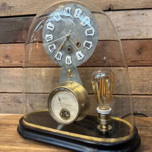 Ancien globe de mariée XIXème transformé en lampe