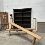 Paire de bancs de ferme en chêne massif