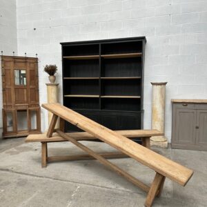 Paire de bancs de ferme en chêne massif