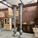 Paire de colonnes décoratives de jardin