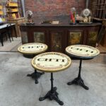 Suite de 3 tables de bistrot « CH&rsquo;TI »