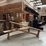 Paire de bancs en chêne