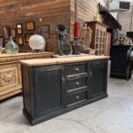 Buffet patiné noir XXème