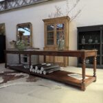 Immense table de drapier en chêne massif XIXème