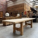 Grande table d&rsquo;office en chêne