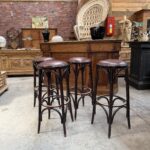 Série de 4 tabourets de bar Années 60