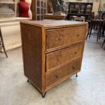 Commode Osier et Rotin Années 60