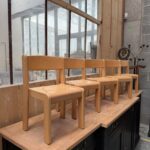 Suite de 5 chaises enfant Années 60