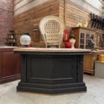 Comptoir de bar incurvé XXème