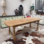 Table de ferme en chêne Années 60