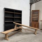 Paire de bancs en chêne massif