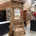 Vestiaire d&rsquo;entrée en noyer Fin XIXème