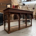 Comptoir vitré en chêne XIXème