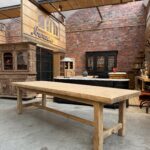 Grande table de ferme en chêne massif